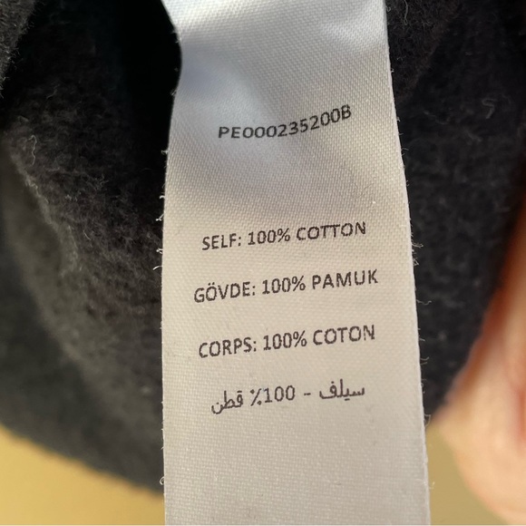 Opening Ceremony Box Logo Three Quarter Sleeve Sweatshirt, Black & White, Large - Picture 8 of 9